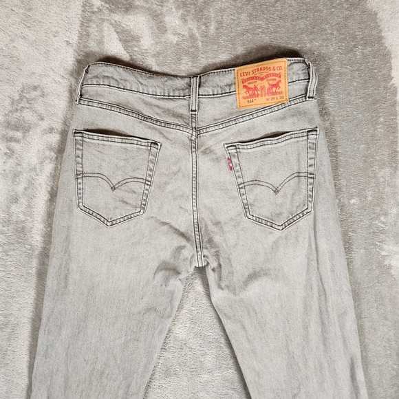Levi's 514 Jeans Men's 30X32 (Tag 29X32) Gray Zip‎ Stretch Cotton Blend - Picture 15 of 16
